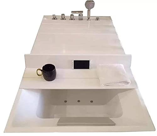 Badewannenabdeckung Faltbare PVC Staubdichtes Brett Anti-Staub Badewanne Abdeckung Kunststoff Badewannenbretter Badewannenisolierungsabdeckung Weiß Klappbare Badewannenabdeckungen (Size:138×80 cm)