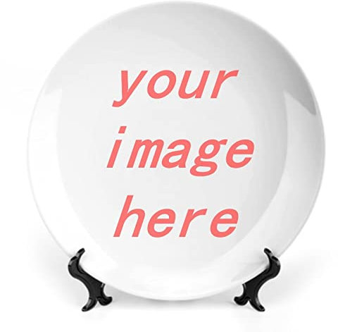 Assiette Décorative Personnalisée En Porcelaine Tendre Assiettes En Céramique Home Wobble-Plate Image Avec Présentoir Décoration Assiettes Domestiques Cadeaux De Mariage Décoratifs Faits A La Main