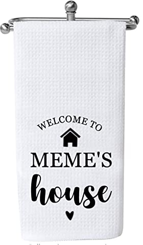 Meme Geschenk Oma Küchentuch Welcome to Meme's House Meme Geschirrtuch Oma Einweihungsgeschenk (Welcome to Meme's House)