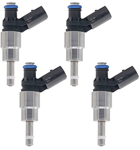 Riloer 4pcs Car Fuel Injectors Replacement for AUDI, VW, SKODA, SEAT, Durable Wear-Resistant Fuel Injectors, 06F906036A, 0261500020