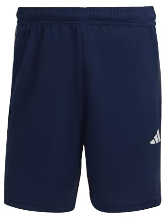 adidas Herren Train Essentials Piqué 3-Stripes Training Shorts, Dark Blue/White, M