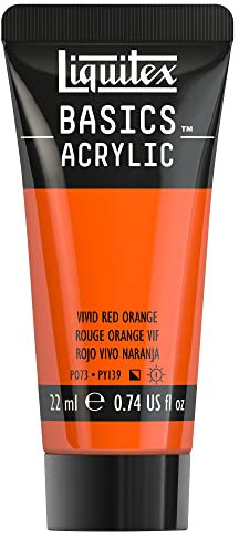 Liquitex Basics Acrylique Tube 22 ml Rouge Orange Vif ROW