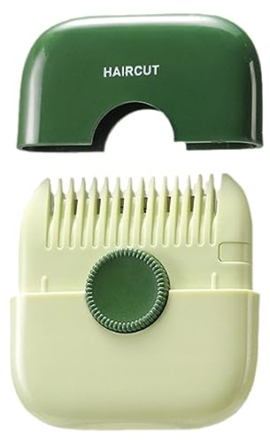 2-in-1-Haarschneider, Multifunktionaler Mini-manueller Haarschneider, Spliss-Haarschneider Und Anordnung, Bangs Trimmer, Kammschneider mit Austauschbare Klingen (Grün)