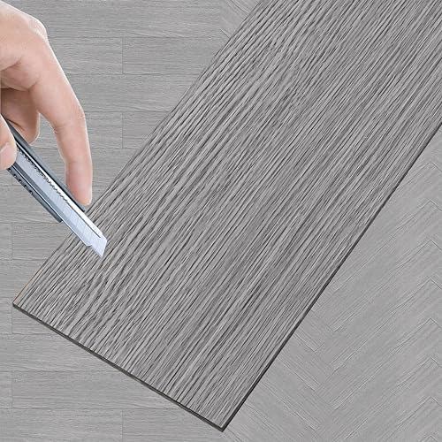 NAIZY 18pcs PVC Bodenbelag 91,44cm x 15,24cm x 2mm Vinylboden Selbstklebend Dekors Wählbar Laminatboden Rutschfeste Wasserdicht Schneidbar Klebevinyl, Typ W02 (2,5 m²)