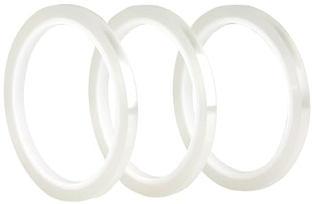 3 Rolls Clear Floral Tape, 1/4 Inch Waterproof Flower Arrangement Tapes 108 Yards Heat Resistant Florist Packaging Floral Craft Tapes for Bouquets Stem Vases Fresh Flower Crafts Arrangements Supplies