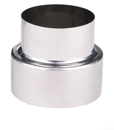 Edelstahl-Reduzierstück, verbindet Gerät mit Schornstein oder Stapel, optimiert für Kamine, Outdoor, Camping, Holzofen (Ø100 mm/Ø80 mm)