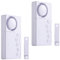 2 Pcs Door Alarm Sensor, Wireless Fridge Alarm Window Door Open Alarm, 3/15/30/60 Seconds Adjustable Delay Mini Window Alarm Sensors for Fridge Doors, Freezer Doors, Windows, Garage, Flat Doors