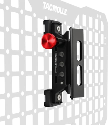 TACMOLLE Starre MOLLE-Feuerlöscher-Halterung mit 4 verstellbaren Klemmen | Schnellspanner, Auto-Feuerlöscher-Halterung, passend für die meisten MOLLE-Panels für Fahrzeuge, Überlandgetriebe