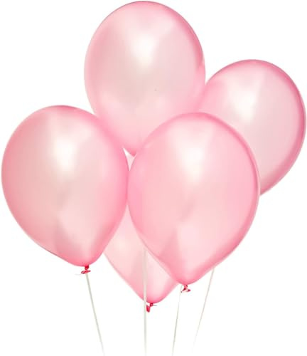 Luftballons * METALLIC ROSA * Geburtstag [100 Stück] • 30cm Premium Ballons • für Luft und Helium • Deko Dekoration Kindergeburtstag Partydeko Party, Farbe: Metallic Rosa