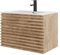 UEV Waschtisch mit Unterschrank, Waschbeckenunterschrank 75cm hängend, Schubladen mit Soft-close-System, Waschplatz, Wandwaschbecken, Badezimmmer Möbel für Gäste WC, Badmöbel Set für Badezimmer, Natur