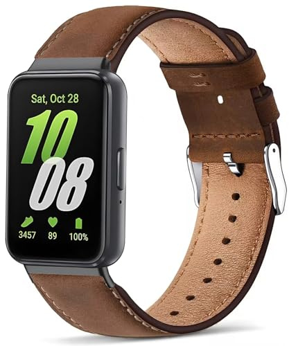 Nigaee Kompatibel für Samsung Galaxy Fit 3 Armband, Leder Armband Kompatibel mit Samsung Galaxy Fit 3 Armband,Damen Männer