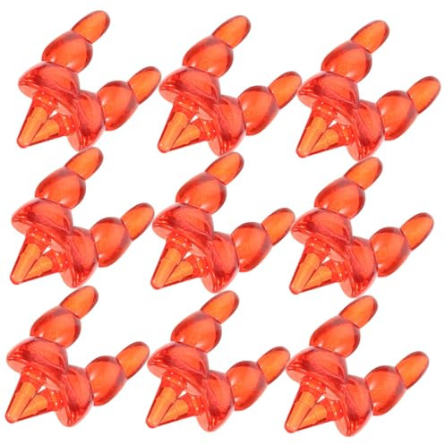 Operitacx 100stücke Schneemann Nase Zubehör Kunststoff DIY Weihnachtsdeko Für Kreative Bastelprojekte Halbtransparente Nasen Für Schneemänner Und Puppen