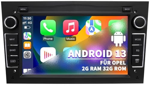 Radio de Coche para Opel Astra Corsa Zafira, Sistema Android 13 2G+32G con Navegación GPS CarPlay Android Auto Bluetooth MirrorLink, Pantalla táctil de 7 Pulgadas Radio FM Mando en el Volante, Negro
