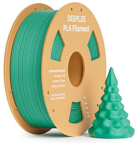 DEEPLEE PLA Filament 1.75mm, 3D Drucker Filament 1kg (2,2lbs), Maßgenauigkeit +/- 0,02 mm, Filament 3D-Druckmaterialien für FDM 3D Drucker, Seegrün