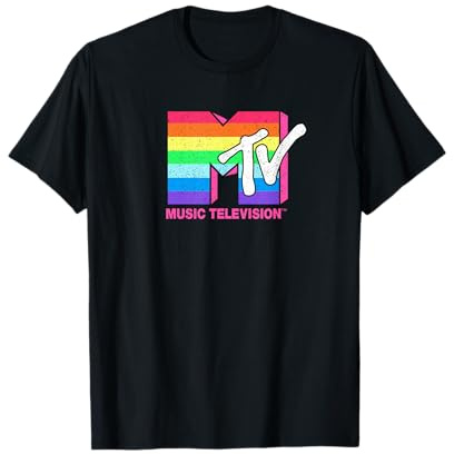 MTV Rainbow Filled MTV Logo T-Shirt