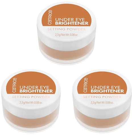 Catrice Under Eye Brightener Setting Powder, Puder, Nr. 030, Braun, aufhellend, sofortiges Ergebnis, weichzeichnend, natürlich, vegan, ohne Parfüm, ohne Alkohol, ohne Parabene, 3er Pack (3x2.3g)