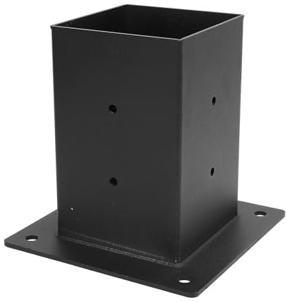 Kit Di Staffe per Pergola, Staffe per Pali in Legno Zincato per Impieghi Gravosi Piccola Staffa Angolare Nera Ad Angolo Retto Kit Hardware per Pergola Fai Da Te Con Viti per