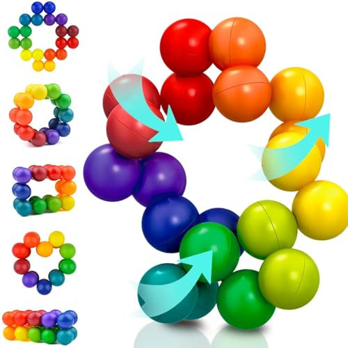 3D Puzzle Ball Sensorisches Spielzeug Autismus Spielzeug Kinder Magnet Kugeln ADHD Toys Stress Knobelspiele Sensory Ball Geeignet zur Linderung von Stress,Angstzuständen und Autismus