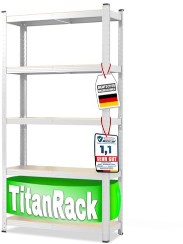 casa pura Schwerlastregal 180 x 90 x 45 cm weiß | Steckregal, Lagerregal, Standregal, Stecksystem ohne Werkzeug montierbar