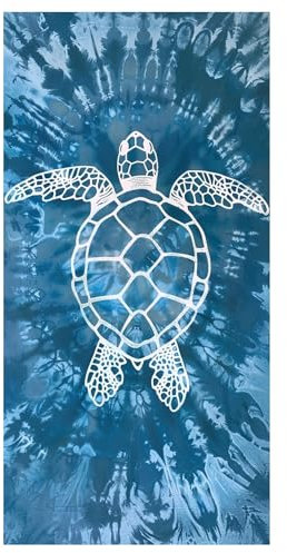 Jodimitty Schildkröte Personalisiertes Strandtuch für Erwachsene, Mikrofaser/Polyester Baumwolle, Wasserabsorbierend Schnell Trockenes Badetuch Saunatuch für Schwimmbad Party, 150cm/160cm/180cm