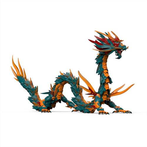 Mious 3D DIY Drachen Puzzle Kit für Erwachsene und Jugendliche, Azure Dragon Ancient Chinese Celestial Beast 3D Dragon Assembly Model, 3D Jigsaw Brain Teaser Puzzles