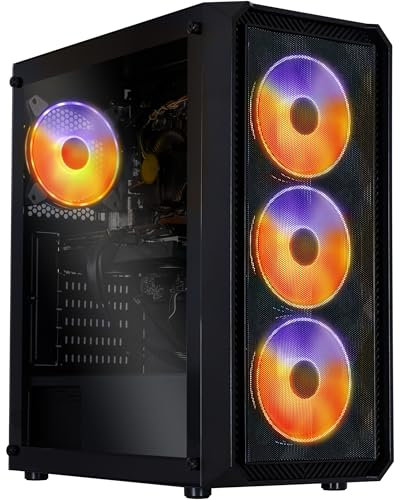 SILVER MONKEY X SMX® Battlestation M1A Gaming-PC Desktop | AMD Ryzen 5 5600 | GeForce RTX 4060 | 32 GB RAM DDR4 3200 MHz | 1TB SSD M.2 | ARGB-LED-Beleuchtung | Ohne System