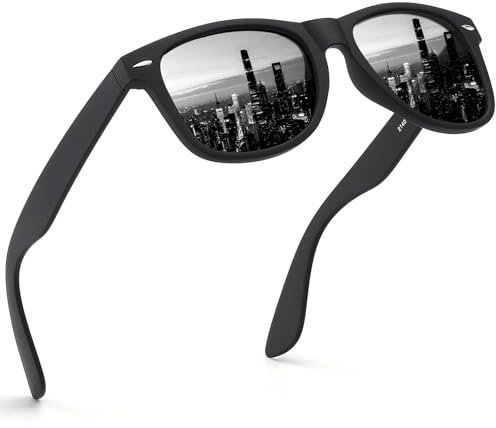 wearPro Lunettes de Soleil Homme Polarisées Pour Hommes et Femmes Protection Style Classique Lunettes Ultralégères Verres Anti-Reflets Conduite Pêche Sports Avec Lunettes de Soleil