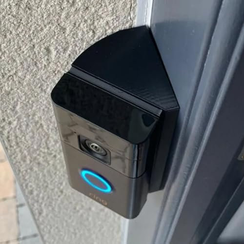 45° Angle Mount for Ring Doorbell – Universal Wedge Mounting Bracket | Improves Viewing Angle for Entryways & Driveways | Easy to Install | Weather-Resistant Wall Plate