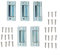 Lot de 5 charnières en acier pour portes de 15 x 19 mm, pour caravanes et mobil-homes
