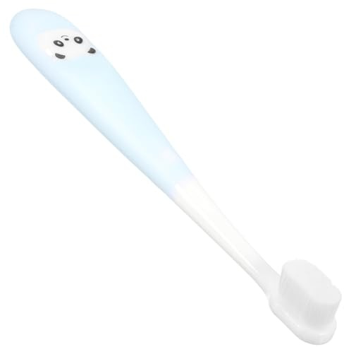 Healvian Handzahnbürste für Kinder mit Flexiblem Behälter Weiche Borsten aus Tpr und Rutschfestem Pp Griff Sicher für Babys und Kinder Weiß Einfache Form