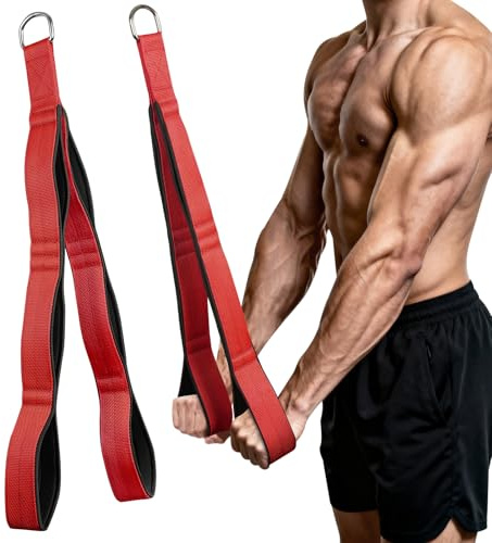 AOOSA Tricep Rope Cable Attachment, Heavy Duty Rope for Push Downs - Red