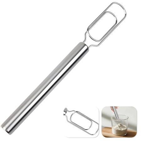 Dänischer Schneebesen,Edelstahl Teigbesen,30cm Handmixer Manuell,Teigrührer zum Mixen Rühren,Brot Backen Zubehör,Doppellöchern Schnellen Mischen,Dough Whisk für Backen,Teig,Gebäck,Dessert,Pizzateig