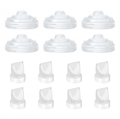 Ziyonix Accessori di Ricambio per Pompe M5, Valvole a Becco D'anatra e Membrana Accessori di Ricambio Originali per Tiralatte Membrana In Silicone Sostituire La Valvola per Pompe M5 (bianco 2)