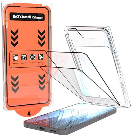 EAZY CASE - 2x Display Schutzglas kompatibel mit Galaxy S25 FE Displayschutz Ultra Klar Schutz Glas Folie mit Installationshilfe Blasenfrei Transparent