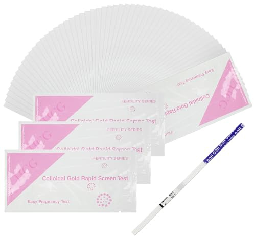 AYBUY 50 Tests de Grossesse Précoces,HCG Test,Sensibilité 25 mIU/ml | Détection Précoce, Utilisation Facile