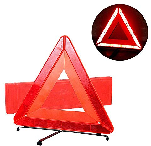 Reemky Warnung Reflektierendes Dreieck Faltbarer Dreieck Reflektor Alarme Auto Notfall Kit Straßenrand Warnschild mit Tragetasche für Auto Fahrzeuge LKW RV Tractor Trailer (1 Pack)