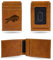 Rico Industries Geldbörse mit Lasergravur, Vordertasche, Buffalo Bills, 7 x 10,2 cm, Braun
