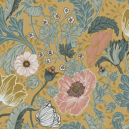 A-Street Prints 2948-33002 Tapete Anemone Senf Floral