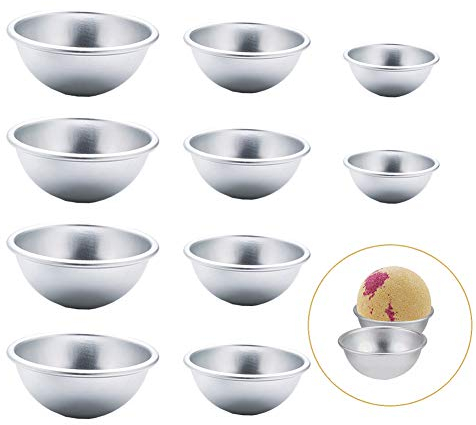 GSHLLO 12 Stück Metall DIY Badebomben Formen Seifen Kuchen Formen Bad Sprudeln Formen zum Basteln 3 Größen