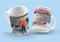 Taza Desayuno Personalizada para Regalo día del padre.-Aquí Bebe el Mejor Padre del Mundo.- Regalo original para hombres con frase.350 ml. (Padre Castaño)