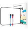 ANLIOTE Petit Tableau Blanc Double Face, Mini Ardoise Blanche 30 x 20 cm,Facile à Nettoyer, Effaçable à Sec, Planche Portable pour Dessin Écriture Enfants et Écoliers, 2 Feutres avec Effaceur