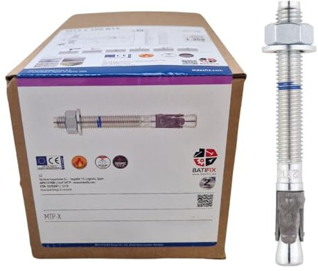 BATIFIX 20 Stück Schwerlastanker verzinkt mit ETA Option 1 Industriequalität Schwerlastdübel Keilanker Bolzenanker Ankerbolzen Blitzdübel Ankerschraube (M16 x 175)