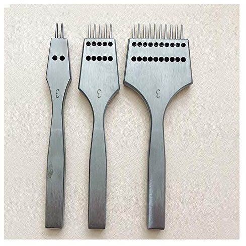 Wzrx7 - shop Juego De Herramientas para Manualidades De Cuero con Cincel De Costura De Cuero Artesanal con Diferentes Puntas para Manualidades De Cuero De Cincel De Costura De Cordones De Bricolaje