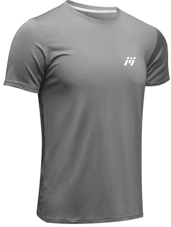 MEETWEE Sportshirt Herren, Laufshirt Kurzarm Mesh Funktionsshirt Atmungsaktiv Schnelltrocknend Sports Gym Shirt Trainingsshirt für Männer Sommer