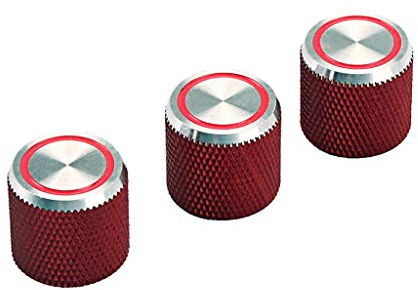 3 Metal Dome Lautstärke für E Gitarre, Rot