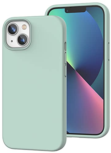 K Tomato FlüssigSilikon Hülle Kompatibel mit iPhone 13, Türkis | Handyhülle für iPhone 13 6,1 Zoll 2021, mit Mikrofaserfutter, Stoßfeste, Fallschutz, Anti-Fingerabdruck