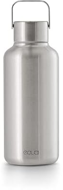 EQUA Timeless - Botella de agua reutilizable de acero inoxidable, 600 ml, a prueba de fugas, sin BPA, acero