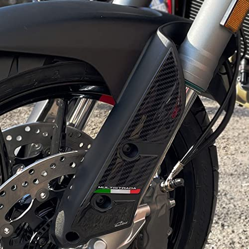 Resin Bike Aufkleber für Motorrad Kompatibel mit Ducati Multistrada 950 V2 und V2S 2022. Vorderen Kotflügelschutz vor Stößen und Kratzern. 3D-Harzklebstoff – Stickers - Made in Italy