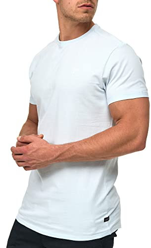 Indicode Herren Kloge T-Shirt mit Rundhals-Ausschnitt | Herrenshirt Sommershirt Illusion Blue, M