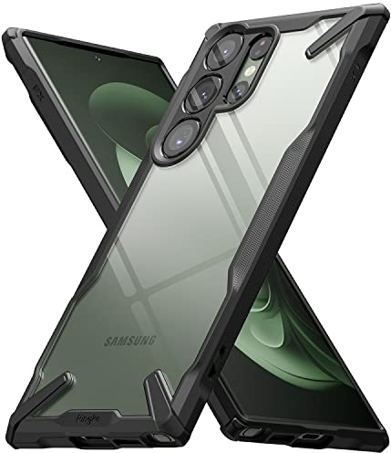 Ringke Fusion-X Compatible with Samsung Galaxy S23 Ultra Case, [Heavy Duty Protection] Rugged Shockproof Anti-Scratch Advanced Protective Bumper Phone Cover - Black